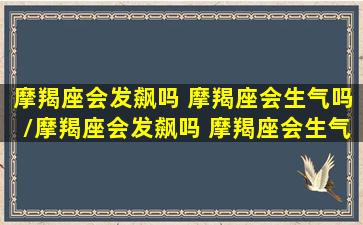 摩羯座会发飙吗 摩羯座会生气吗/摩羯座会发飙吗 摩羯座会生气吗-我的网站